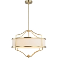 Open Design OR80933 - STESSO rod-mounted chandelier 4xE27/15W/230V Ø 55 cm brass/white
