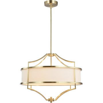 Open Design OR80933 - STESSO rod-mounted chandelier 4xE27/15W/230V Ø 55 cm brass/white