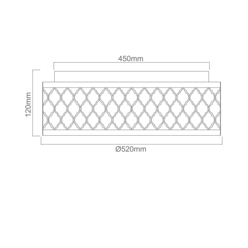 Open Design OR81008 - CAVALLI Ceiling Light, 3 x E27/15W/230V, Ø 52 cm, Polished Chrome