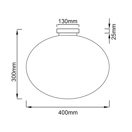 Open Design OR81169 - PALLA Ceiling Light 1xE27/12W/230V, Ø 40 cm, Polished Chrome