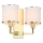 Open Design OR81503 - CASA Wall Lamp 2xE14/12W/230V, Brass/Cream