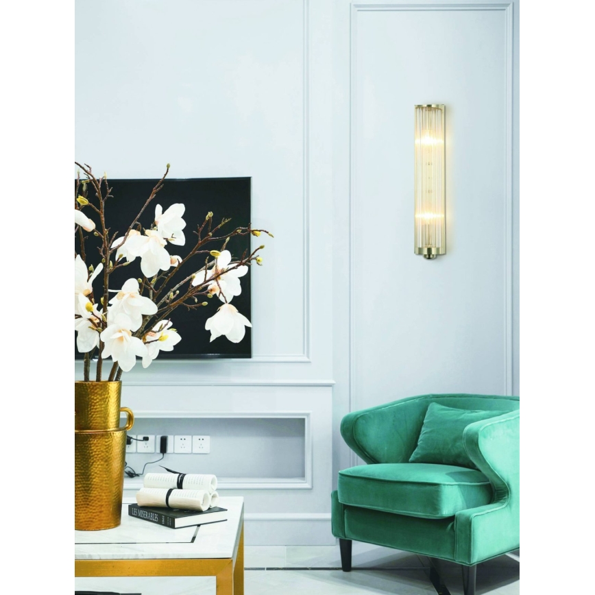 Open Design OR81572 - Wall lamp FIATTO 2xE14/12W/230V brass