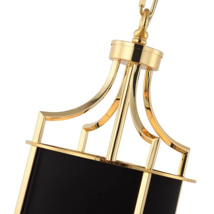 Open Design OR84108 - LUNGA Chain‑Hung Pendant Light 1x E27/15W/230V, Gold/Black