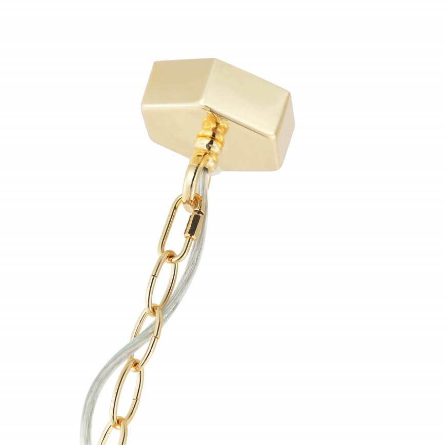 Open Design OR84108 - LUNGA Chain‑Hung Pendant Light 1x E27/15W/230V, Gold/Black