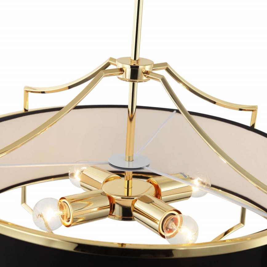 Open Design OR84160 - STESSO rod chandelier 4xE27/15W/230V Ø 55 cm gold/black