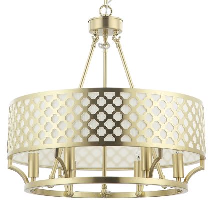 Open Design OR84382 - Chain-hung chandelier VERNO 6xE14/12W/230V Ø 55 cm brass