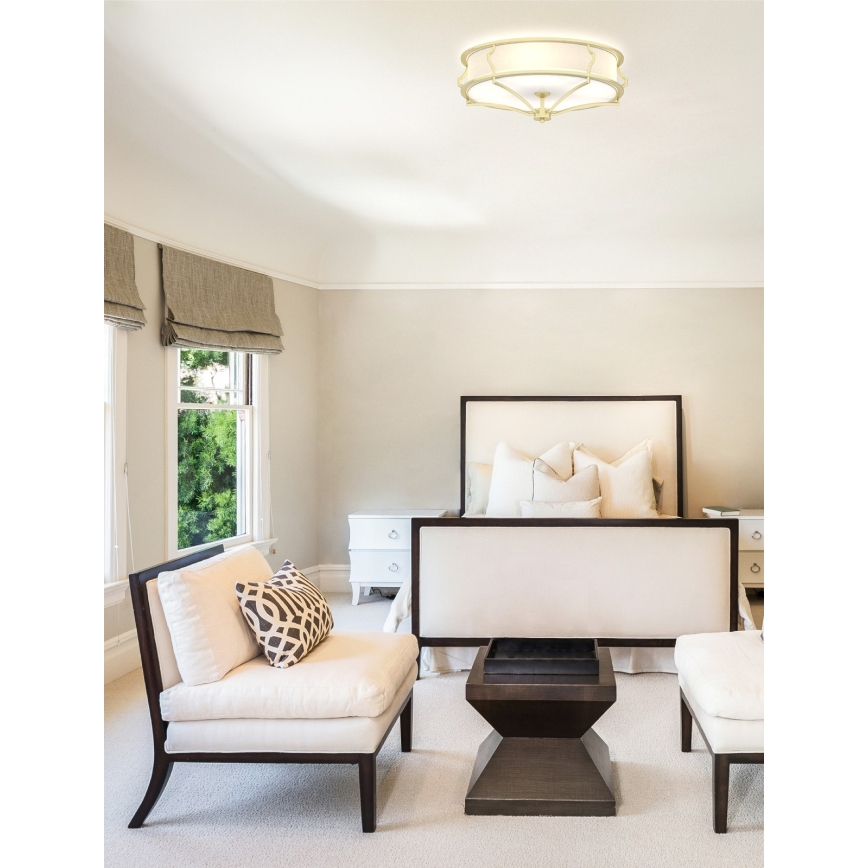 Open Design OR84436 - STESSO Ceiling Light 4xE27/12W/230V, Ø 65 cm, Brass/White