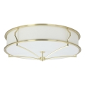 Open Design OR84443 - STESSO Ceiling Light 6x E27 / 12W / 230V, Ø 85 cm, Brass/White