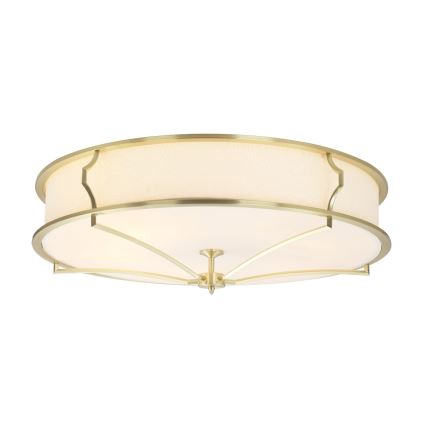 Open Design OR84443 - STESSO Ceiling Light 6x E27 / 12W / 230V, Ø 85 cm, Brass/White