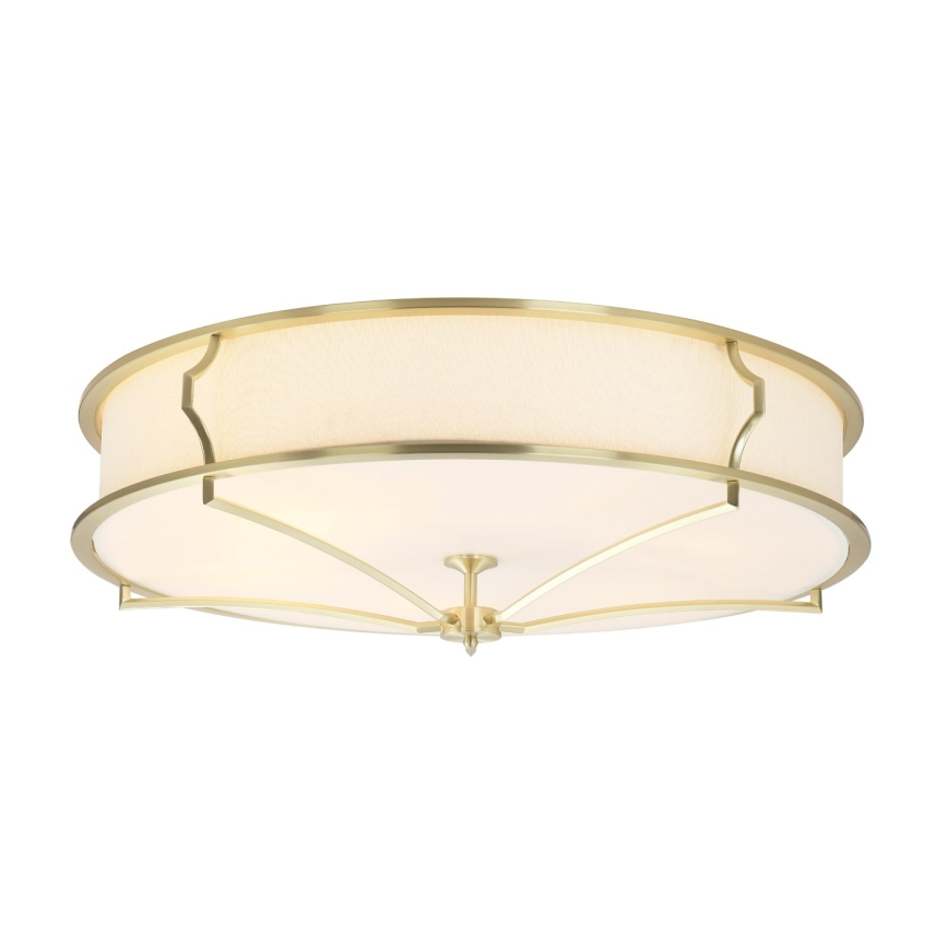 Open Design OR84443 - STESSO Ceiling Light 6x E27 / 12W / 230V, Ø 85 cm, Brass/White