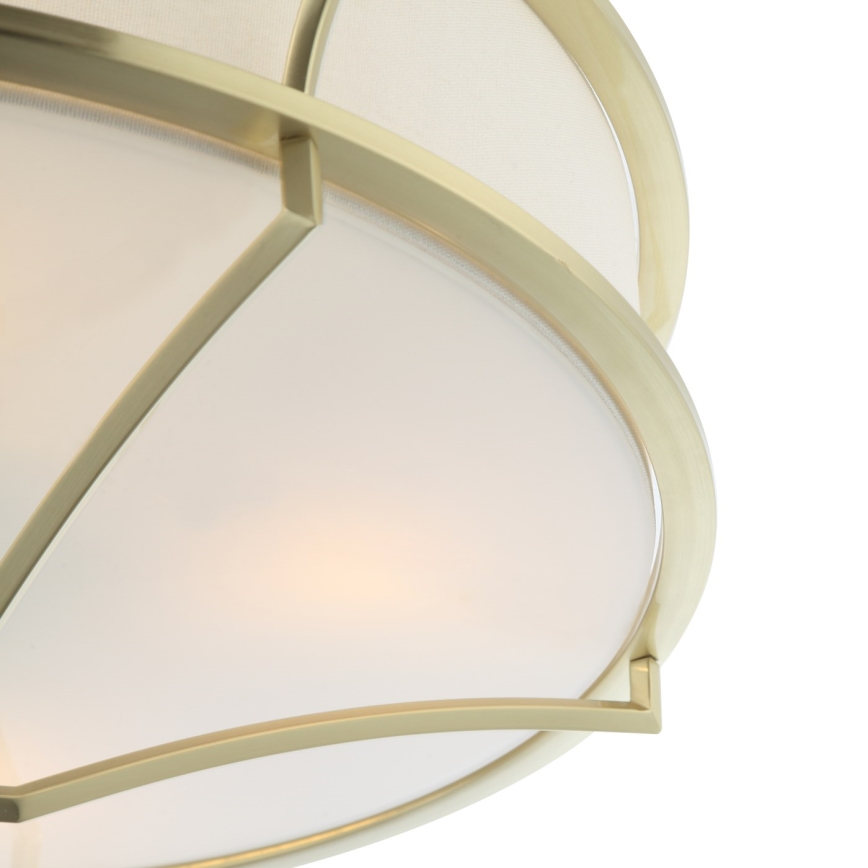 Open Design OR84443 - STESSO Ceiling Light 6x E27 / 12W / 230V, Ø 85 cm, Brass/White