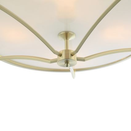 Open Design OR84443 - STESSO Ceiling Light 6x E27 / 12W / 230V, Ø 85 cm, Brass/White