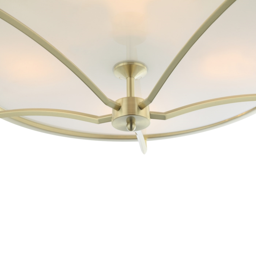 Open Design OR84443 - STESSO Ceiling Light 6x E27 / 12W / 230V, Ø 85 cm, Brass/White