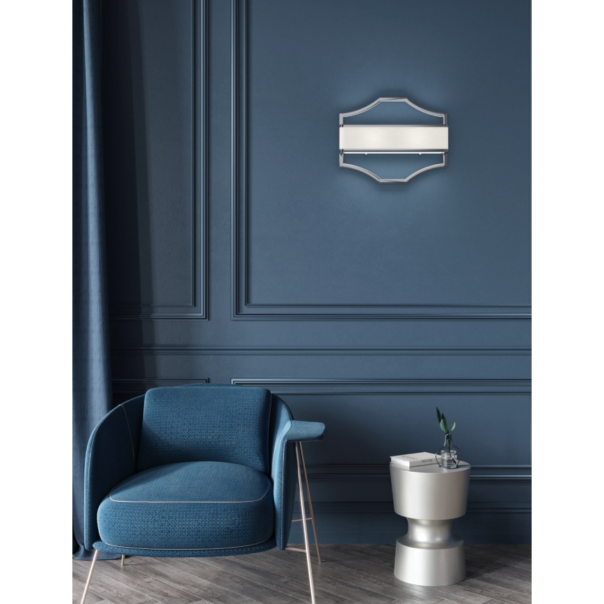 Open Design OR84504 - GERDO Wall Light 2xE14/12W/230V Polished Chrome/White