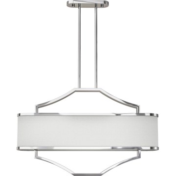 Open Design OR84849 - GERDO OVALE 6x E14/12W/230V Rod Chandelier, Glossy Chrome/White