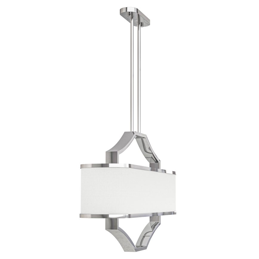 Open Design OR84849 - GERDO OVALE 6x E14/12W/230V Rod Chandelier, Glossy Chrome/White