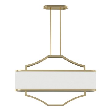 Open Design OR84856 - GERDO OVALE Rod Chandelier 6xE14/12W/230V Brass/White