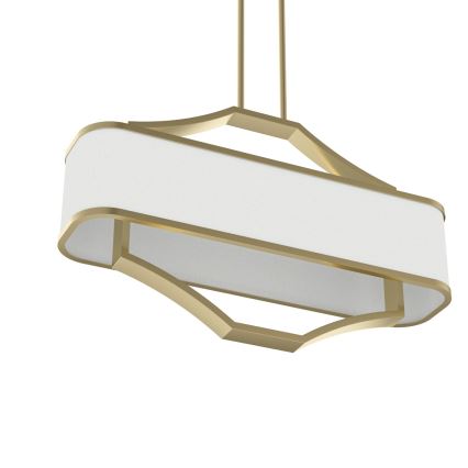 Open Design OR84856 - GERDO OVALE Rod Chandelier 6xE14/12W/230V Brass/White
