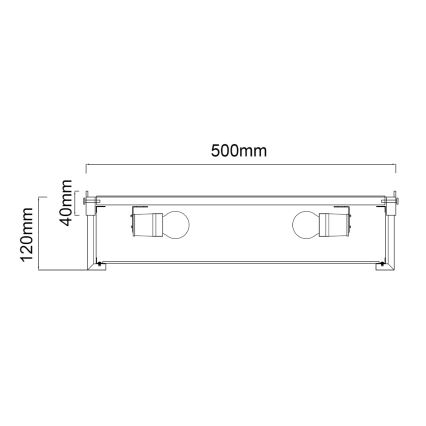 Open Design OR84924 - ROMI ceiling light 4xE14/12W/230V Ø 50 cm polished chrome
