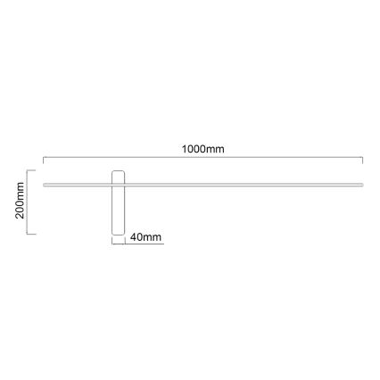 Open Design OR85075 - BENE LED Wall Light 10.5W/230V 100 cm Gold