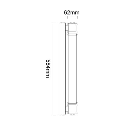Open Design OR85235 - LED Bathroom Mirror Light OMI LED/13W/230V 58 cm IP44 Polished Chrome