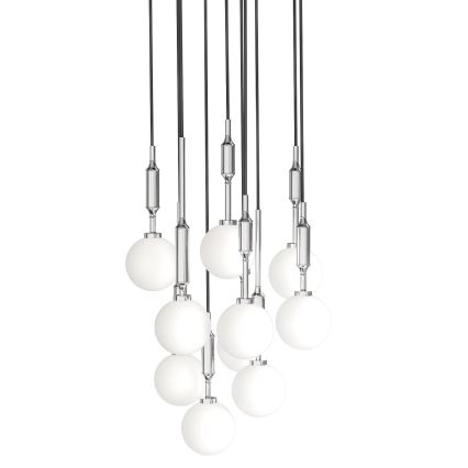Open Design OR85358 - ERO cable-suspended chandelier 10xG9/8W/230V polished chrome