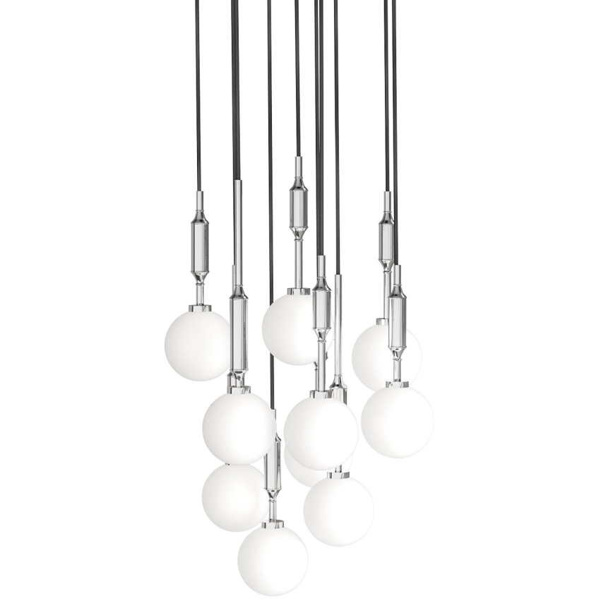 Open Design OR85358 - ERO cable-suspended chandelier 10xG9/8W/230V polished chrome