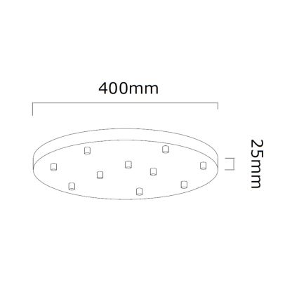 Open Design OR85365 - ERO cable-suspended chandelier 10xG9/8W/230V, gold