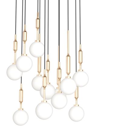 Open Design OR85396 - ERO cable-suspended chandelier 12xG9/8W/230V gold