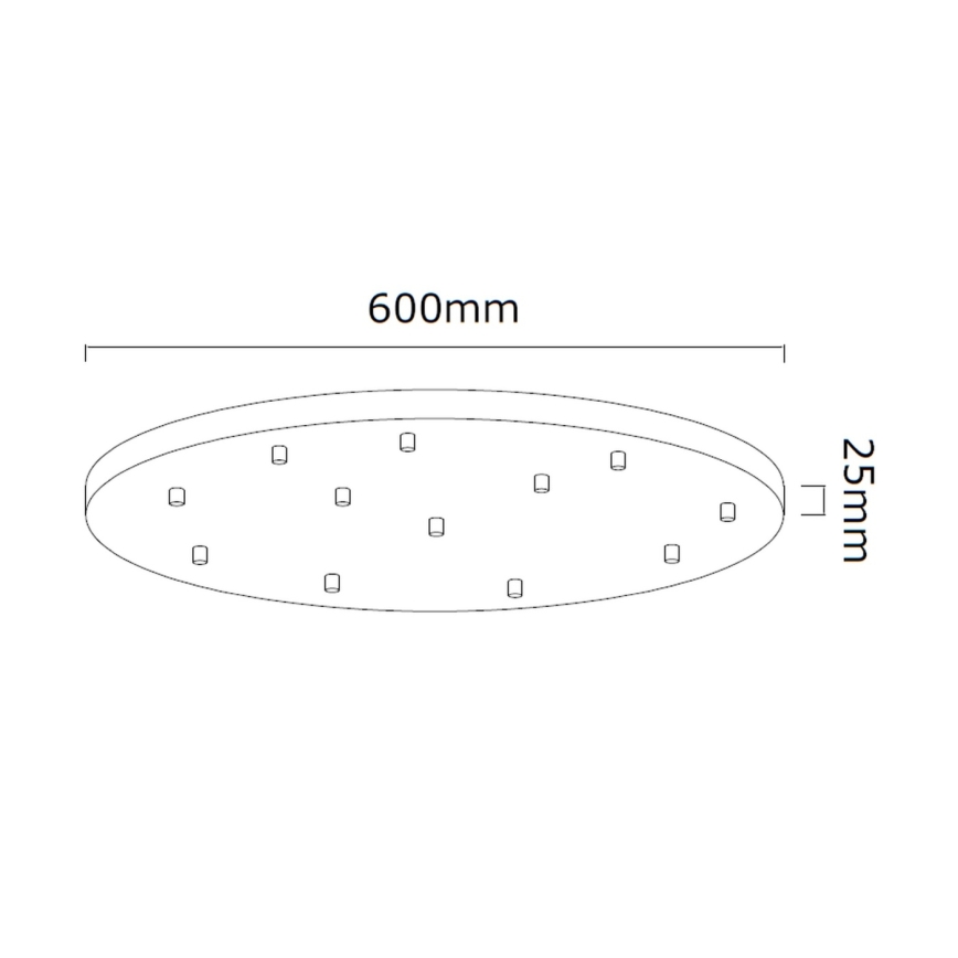 Open Design OR85402 - ERO Cable-Suspended Chandelier 12x G9/8W/230V black