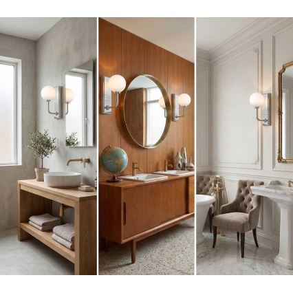 Open Design OR85594 - ERO bathroom wall light 1xG9/9W/230V IP44, polished chrome