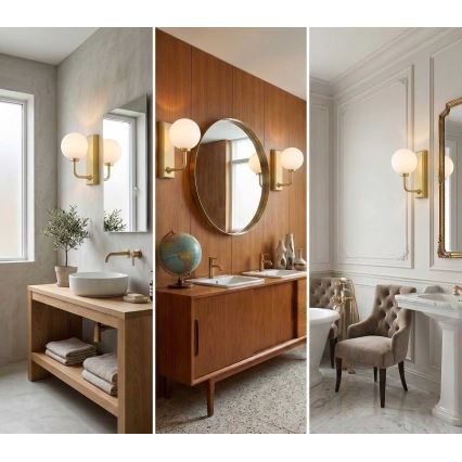 Open Design OR85600 - ERO Bathroom Wall Light 1x G9/9W/230V IP44 Brass