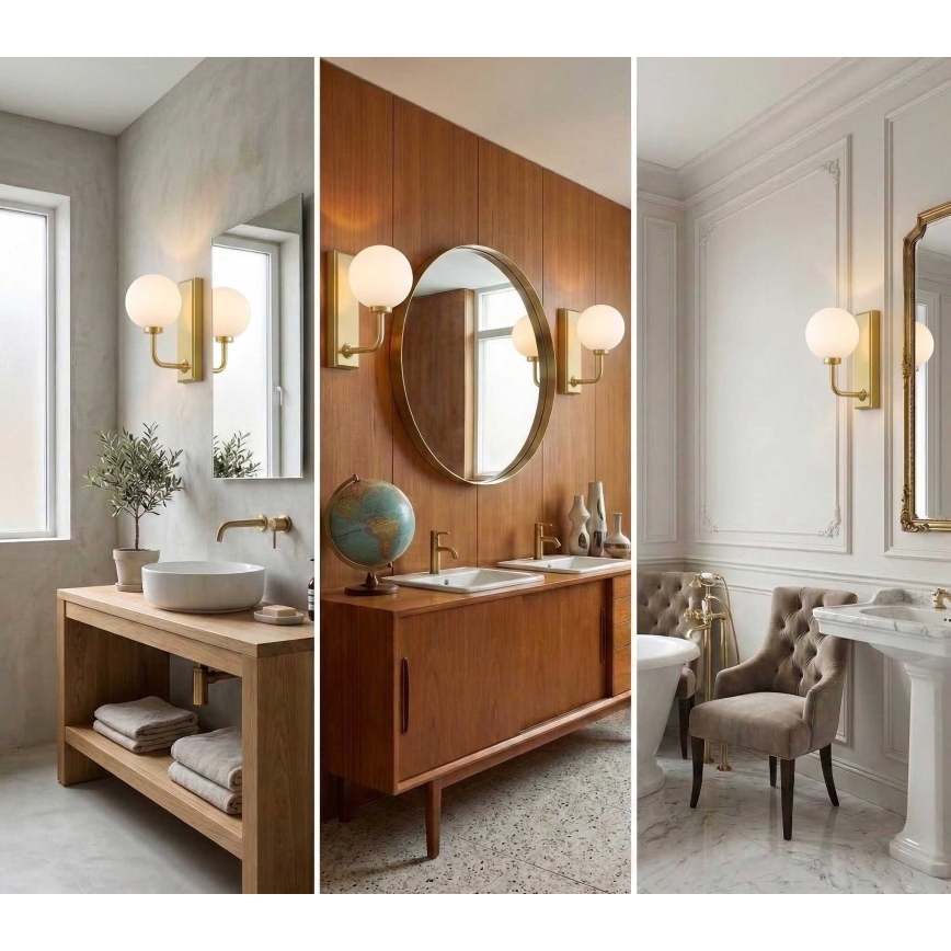 Open Design OR85600 - ERO Bathroom Wall Light 1x G9/9W/230V IP44 Brass