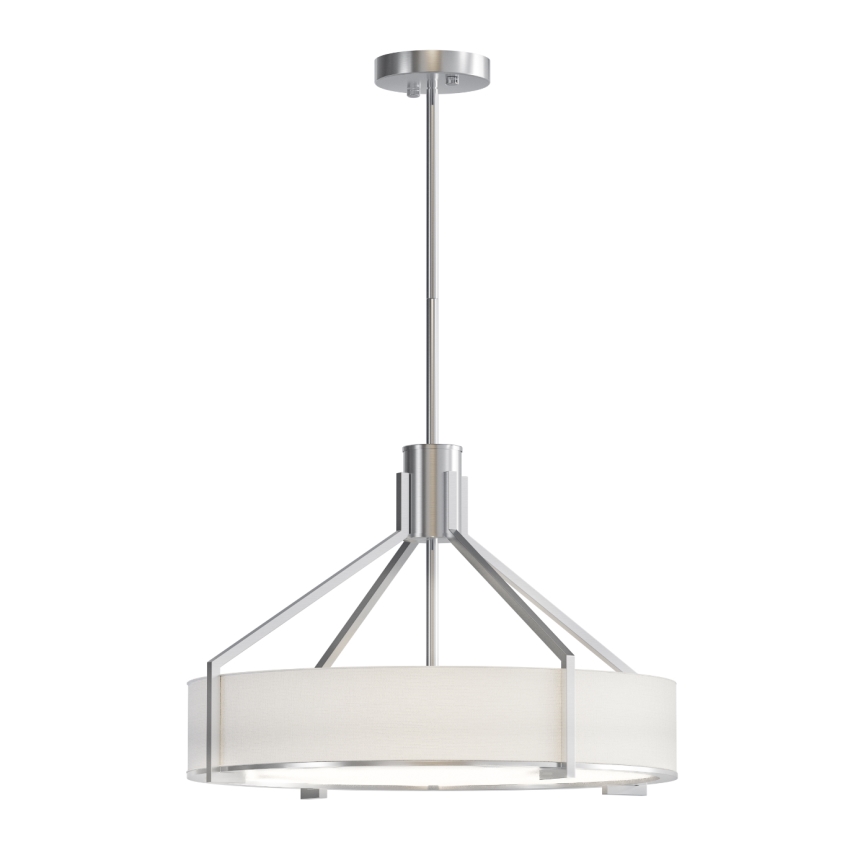Open Design OR85624 - DORETTO rod-mounted chandelier 4xE27/15W/230V Ø 50 cm matte chrome/white