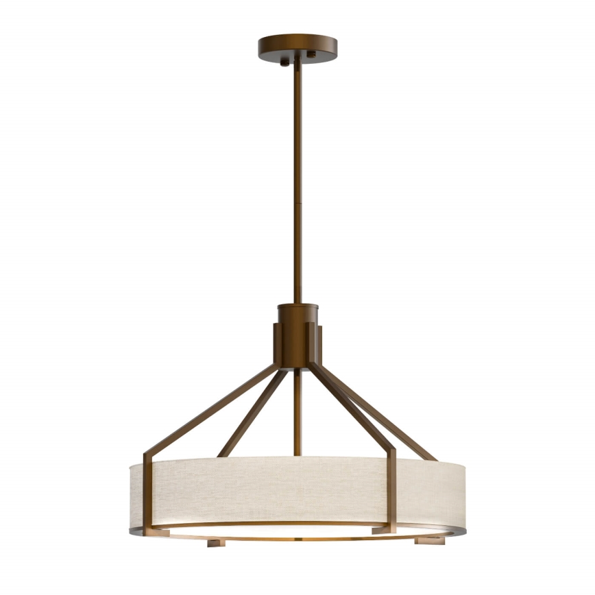 Open Design OR85648 - DORETTO rod pendant light 4xE27/15W/230V Ø 50 cm brown/beige