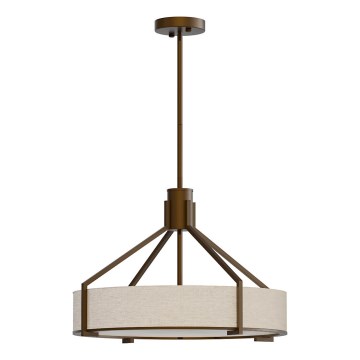 Open Design OR85648 - DORETTO rod pendant light 4xE27/15W/230V Ø 50 cm brown/beige