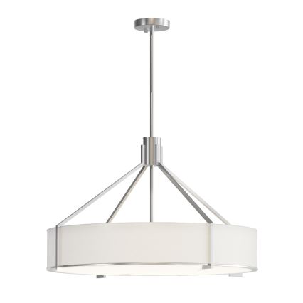 Open Design OR85655 - DORETTO Rod Pendant Light 6xE27/15W/230V, Ø 70 cm, Matte Chrome/White