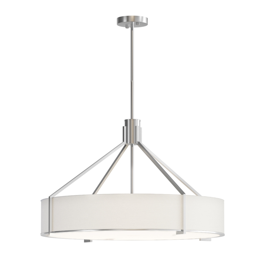 Open Design OR85655 - DORETTO Rod Pendant Light 6xE27/15W/230V, Ø 70 cm, Matte Chrome/White