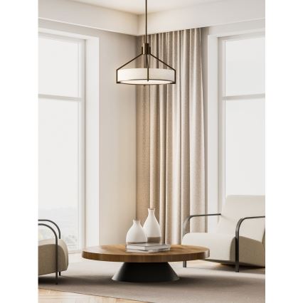 Open Design OR85679 - Rod-mounted chandelier DORETTO 6xE27/15W/230V diam. 70 cm brown/beige