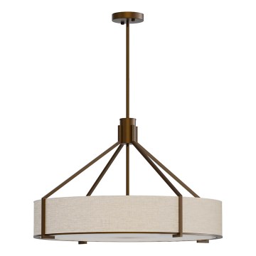 Open Design OR85679 - Rod-mounted chandelier DORETTO 6xE27/15W/230V diam. 70 cm brown/beige