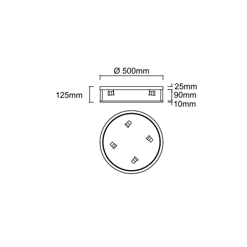Open Design OR85785 - SANDRO Ceiling Light 4xE14/12W/230V, diameter 50 cm, matte chrome