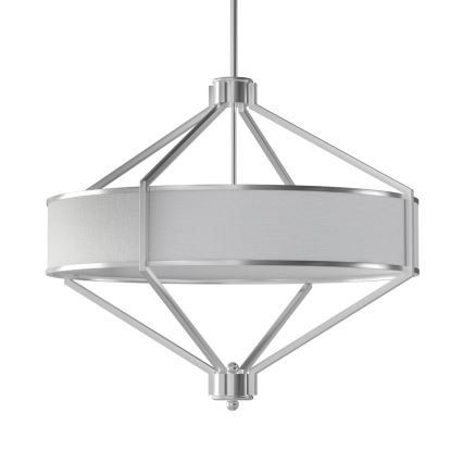 Open Design OR85822 - ZUNDO Rod-Mounted Chandelier 4xE27/15W/230V Matte Chrome/White