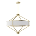 Open Design OR85839 - ZUNDO rod-mounted chandelier 4xE27/15W/230V brass/white