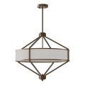Open Design OR85846 - ZUNDO Rod Pendant Light 4xE27/15W/230V, Brown/Beige