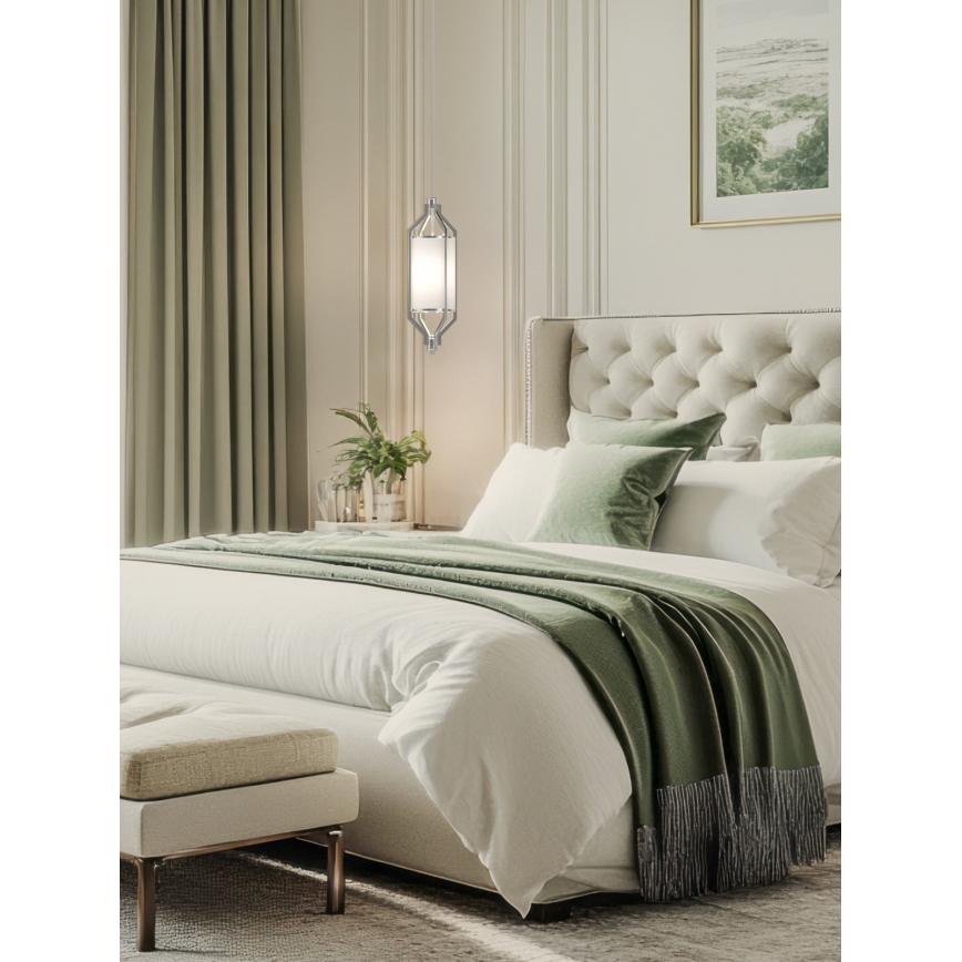 Open Design OR85853 - ZUNDO Rod Pendant Light 1xE27/15W/230V Matte Chrome/White