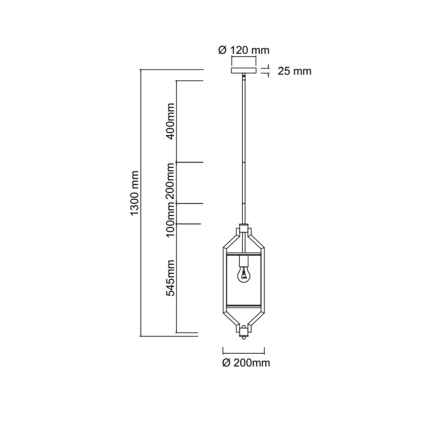Open Design OR85853 - ZUNDO Rod Pendant Light 1xE27/15W/230V Matte Chrome/White