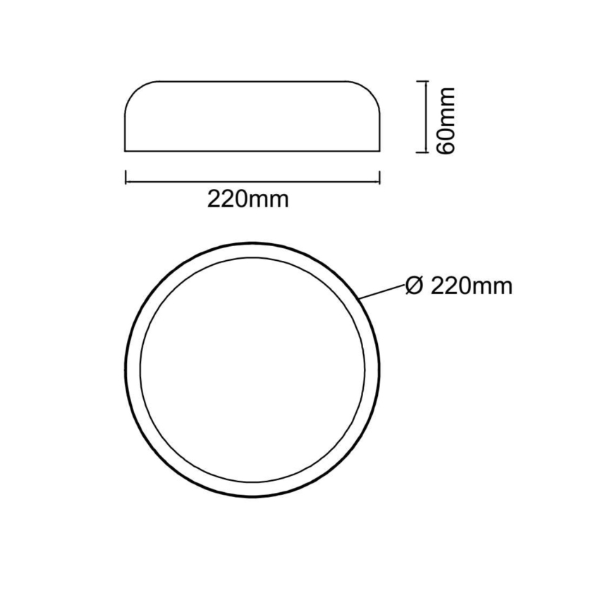 Open Design OR85921 - CEDRONE LED Ceiling Light, 14W/230V, 3000/4500/6500K, Ø 22 cm, Black