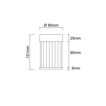 Open Design OR86096 - FIATTO spotlight 1xG9/8W/230V brass