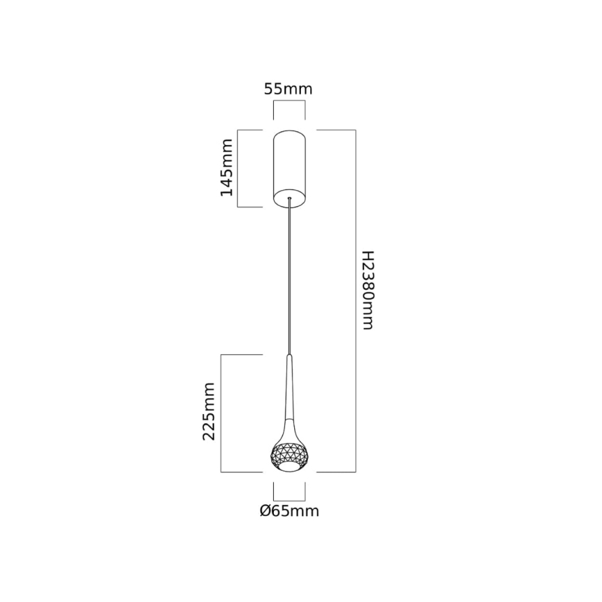 Open Design OR86171 - CRIMA LED Cable Pendant LED/7W/230V Brass