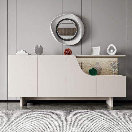 ORBIS 180x40 cm Chest of Drawers, Cream/Beige